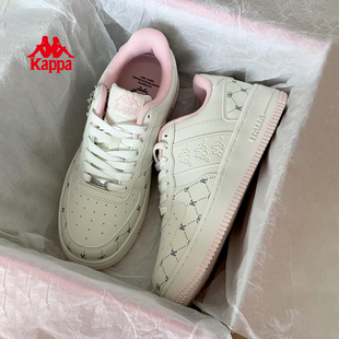 2025秋冬新款 女款 厚底百搭粉色小白鞋 爆款 子 Kappa女鞋 运动鞋 板鞋