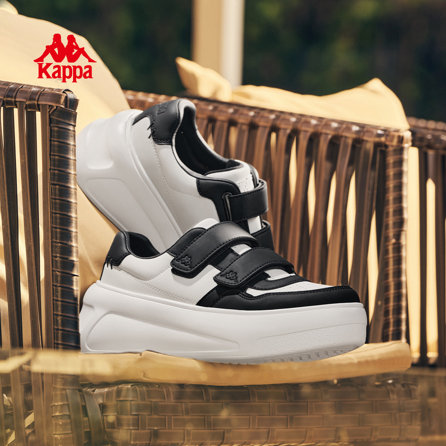 Kappa奶冻魔术贴板鞋女款2026春季新款增高厚底小白鞋休闲运动鞋,运动鞋new,板鞋,淘宝优惠券,粉丝福利购,淘宝优惠卷