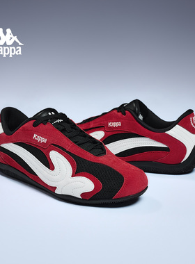 Kappa女鞋巨好看红色德训鞋女款2026春季爆款新年板鞋运动鞋子男