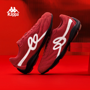 女款 2025新款 新年板鞋 Kappa 子女运动鞋 红色德训鞋 复古鞋 K520女鞋