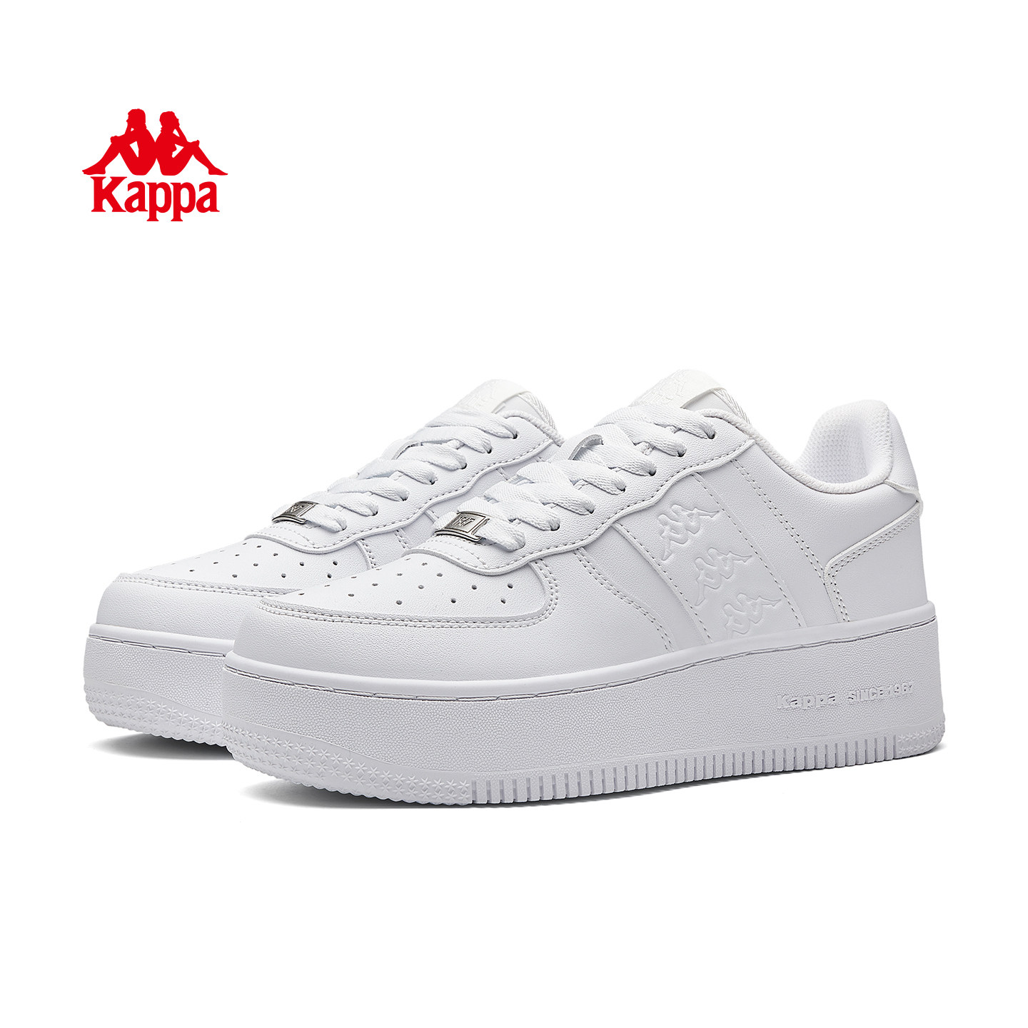 Kappa女款板鞋2026春季新款厚底增高小白鞋白色休闲运动鞋子女鞋,运动鞋new,板鞋,淘宝优惠券,粉丝福利购,淘宝优惠卷