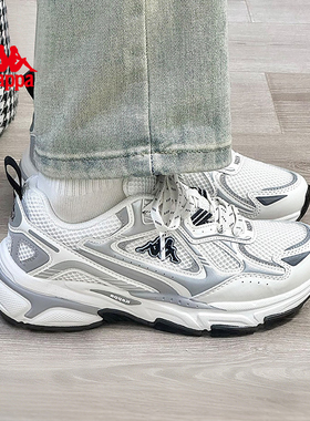 Kappa女鞋运动鞋女款秋冬2025新款增高休闲鞋子百搭厚底老爹鞋男