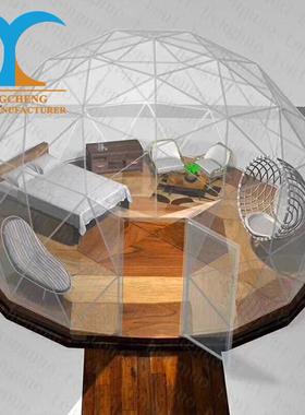 新疆亲热销原景区子酒店星空宿草带卫浴民73256玻璃门PVC篷布球形