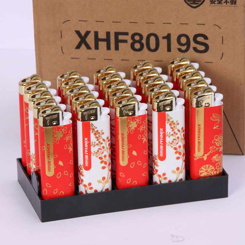 原装正品新海一次性砂轮打火机静音无声防爆尼龙三防火机XHF8019S