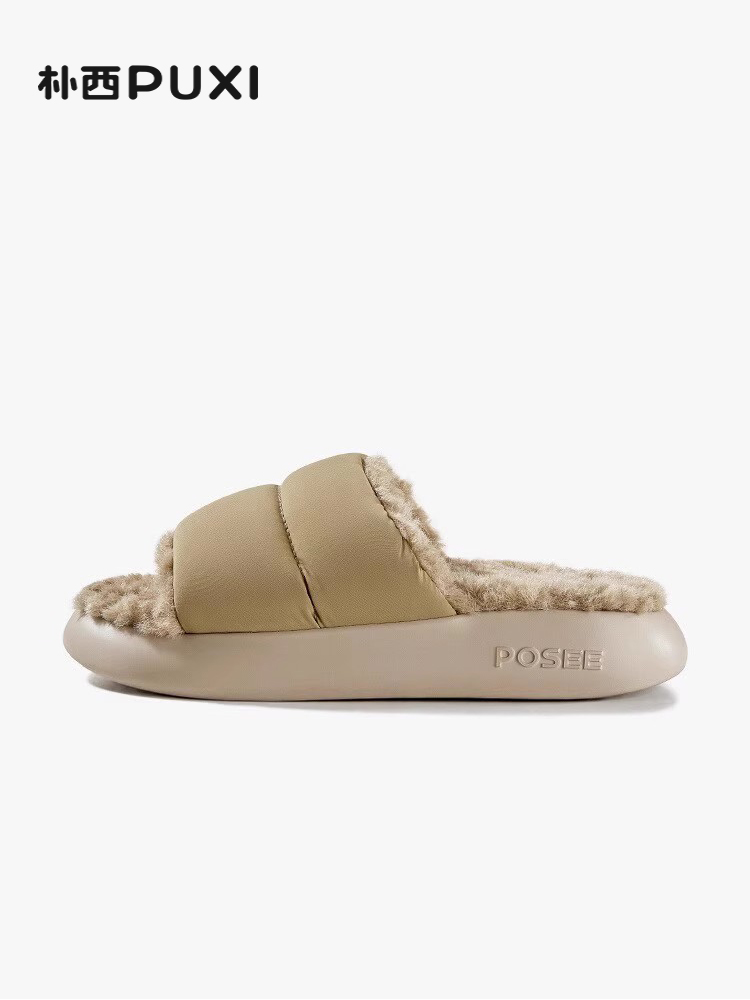 【清仓款】朴西情侣开口四季防滑棉拖女士秋冬季家居室内棉拖鞋女
