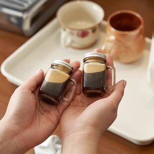 玻璃杯咖啡冷萃分装杯子便携密封瓶小号迷你空瓶外带小众爆款日式