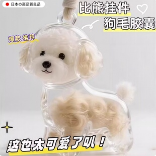 宠物毛发收集挂件透明狗毛收纳盒吊饰扭蛋猫咪存放胶囊纪念收藏包