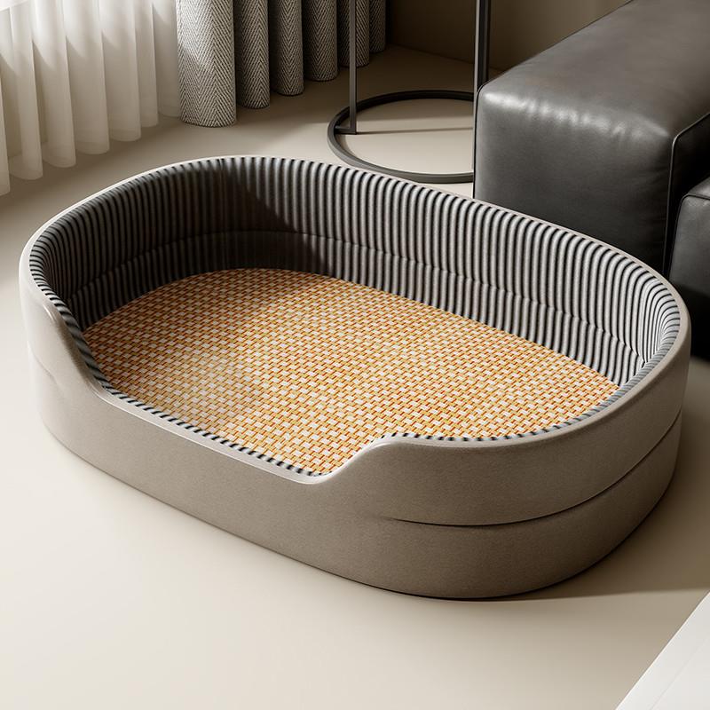 【行业热销】四季通用狗窝凉席款 大型犬舒适狗床 防泼水沙发型狗