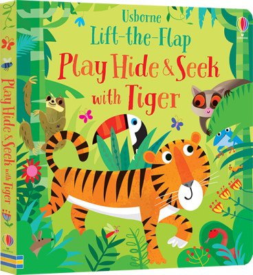 进口英文原版 Lift-the-flap Play Hide and Seek with Tiger 和老虎玩捉迷藏 纸板翻翻书 亲子互动 儿童动物认知趣味图画故事书