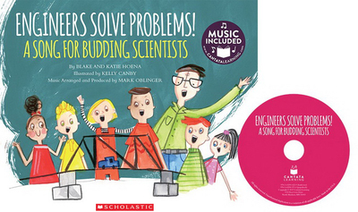 进口英文原版绘本 Cantata Learning Engineers Solve Problems 工程师带你走进幕后的神奇世界 绘本附CD 歌谣学英语 STEM教育绘本