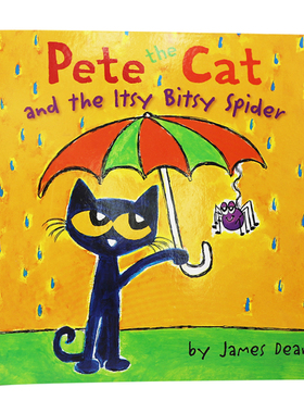 英文原版绘本 皮特猫和它的小蜘蛛 Pete the Cat and the Itsy Bitsy Spider 平装大开本儿童英语图画故事