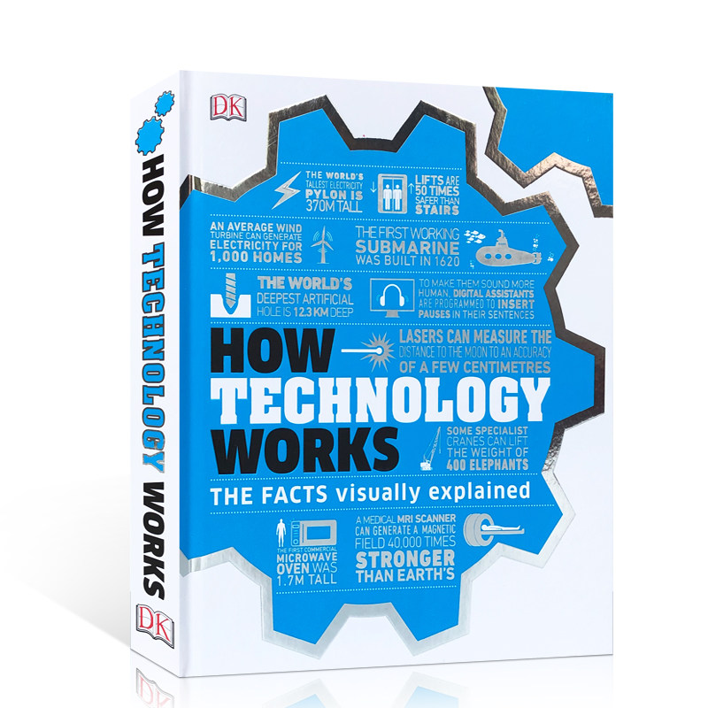 进口英文原版 How Technology Works 技术如何运作DK视觉图解百科 DK经典科普百科书籍 技术工作原理科普 精装大开 彩色插图 现货图片