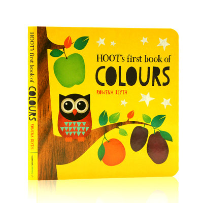 进口英文原版绘本 Hoot's First Book of Colours 胡特的颜色认知书 幼儿童启蒙早教图画纸板书 现货