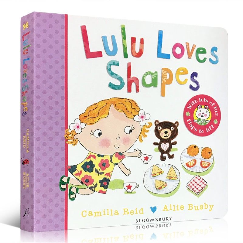 进口英文原版 Lulu Loves Shapes 露露爱形状 Lulus大明星系列 趣味纸板翻翻书 低幼儿童启蒙绘本 现货