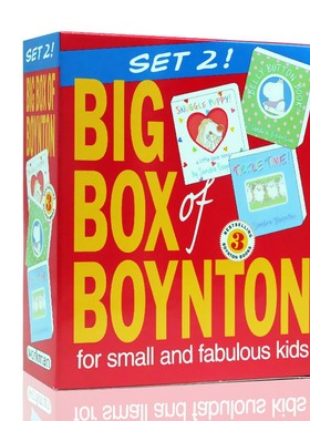 进口英文原版 Sandra Boynton 桑德拉博因顿纸板3册盒装 Snuggle Puppy Belly Button Book Tickle Time  趣味游戏书撕不烂  现货