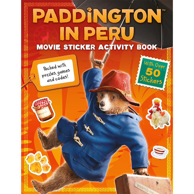 进口英文原版 帕丁顿熊的秘鲁之旅 Paddington in Peru Movie Sticker Activity Book 贴纸活动书 现货 海外直订sh