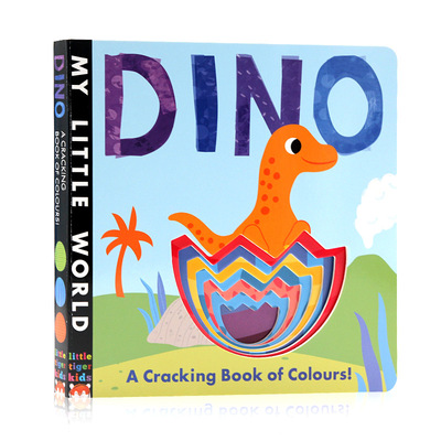 进口英文原版 Dino A Cracking Book of Colours 恐龙破蛋  My Little World 我的小世界系列 奇趣色彩认知洞洞书 亲子绘本 现货