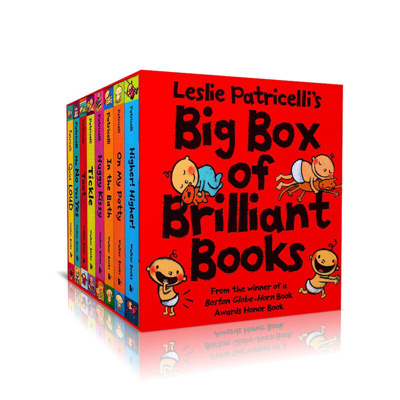进口英文原版 小毛孩系列 纸板书 8册盒装 Leslie Patricelli's Big Box of Brilliant Books 行为礼仪培养 现货 海外直订xa