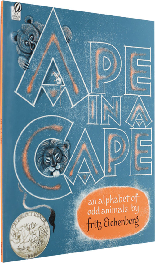 进口英文原版 Ape in a Cape: An Alphabet of Odd Animals 笼子里的猩猩 怪动物A-Z 廖彩杏推荐 1953年凯迪克银奖 现货