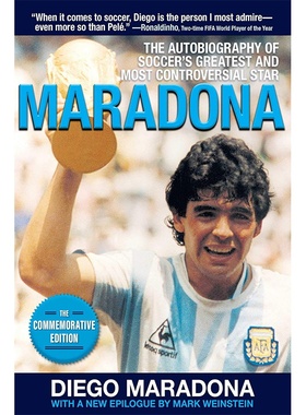 进口英文原版 马拉多纳自传 伟大且有争议的足球明星 Maradona 世界杯 The Autobiography of Soccer's Greatest 现货