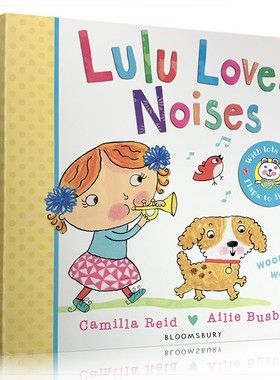进口英文原版 Lulu Loves Noises 露露爱声音 幼儿宝宝英语启蒙绘本 撕不烂纸板翻翻书 露露lulu系列图画书 现货