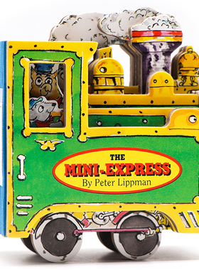 进口英文原版 迷你车玩具书系列 迷你车子书纸板书 Mini Wheels The Mini Express 儿童玩具车车书 全彩英文 Workman 现货