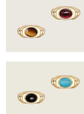 Oups时序之歌天然原石镶嵌戒指