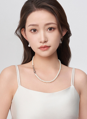 施家珍珠项链NININA马蹄扣