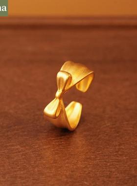 金店同款沙金复古宽面戒指