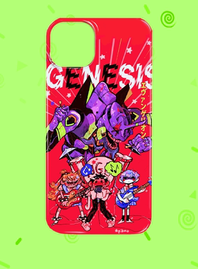 EVA凌波丽明日香摇滚小众苹果15promax1413iPhonexr12X华为p70菲林二合一手机壳磁吸动漫卡通Q版红色手机壳