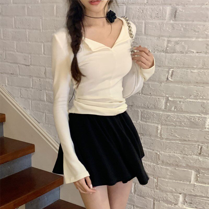 极速2025夏新款芭蕾q风百褶裙女高腰显瘦a字短裙纯色松紧腰百搭半