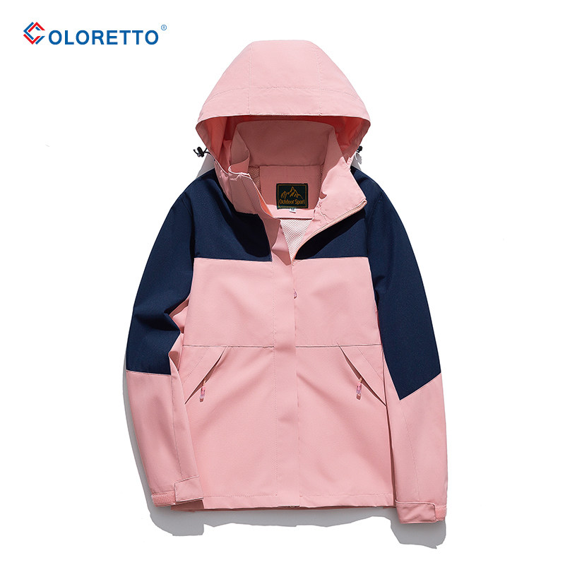 极速户外冲锋衣女款春秋季单层外套2D023新款防风防水登山服潮牌