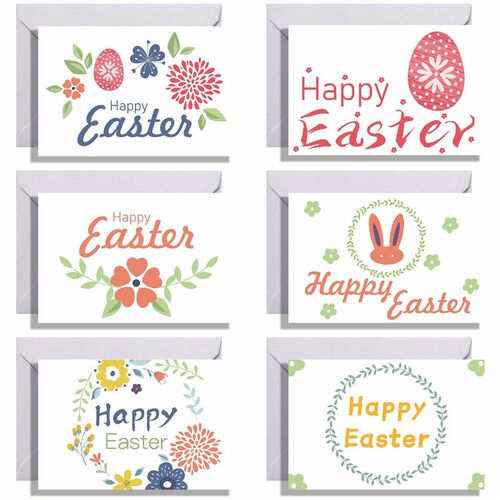新品happy easter card best Jwishes复活节小卡片小贺卡