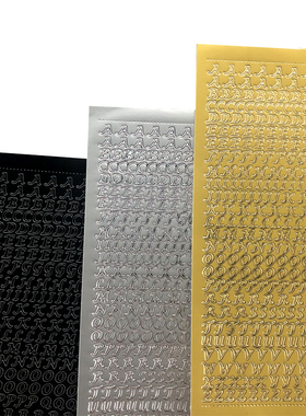 极速2 Sheets Number Letters Alphabet GPlaid Decorative Stick