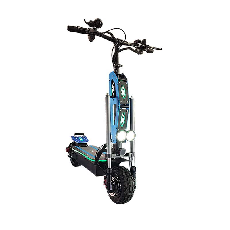 新品骏雄11寸越野电动滑板车成人折叠电I瓶车双驱60V高速代步小电