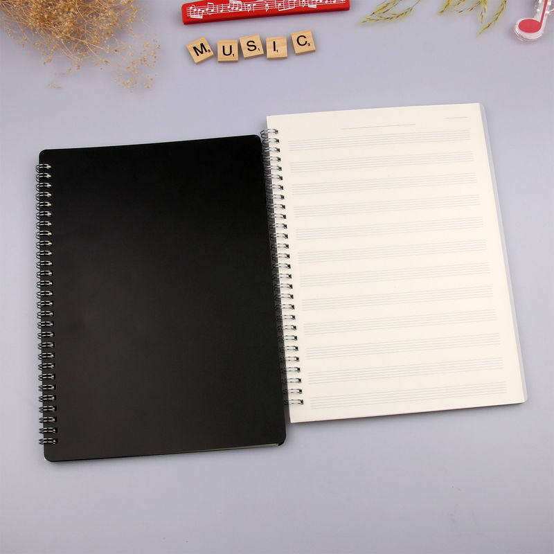 极速B5透明PP线圈五线谱本y六线谱本抄谱本钢琴吉他贝斯小提琴乐