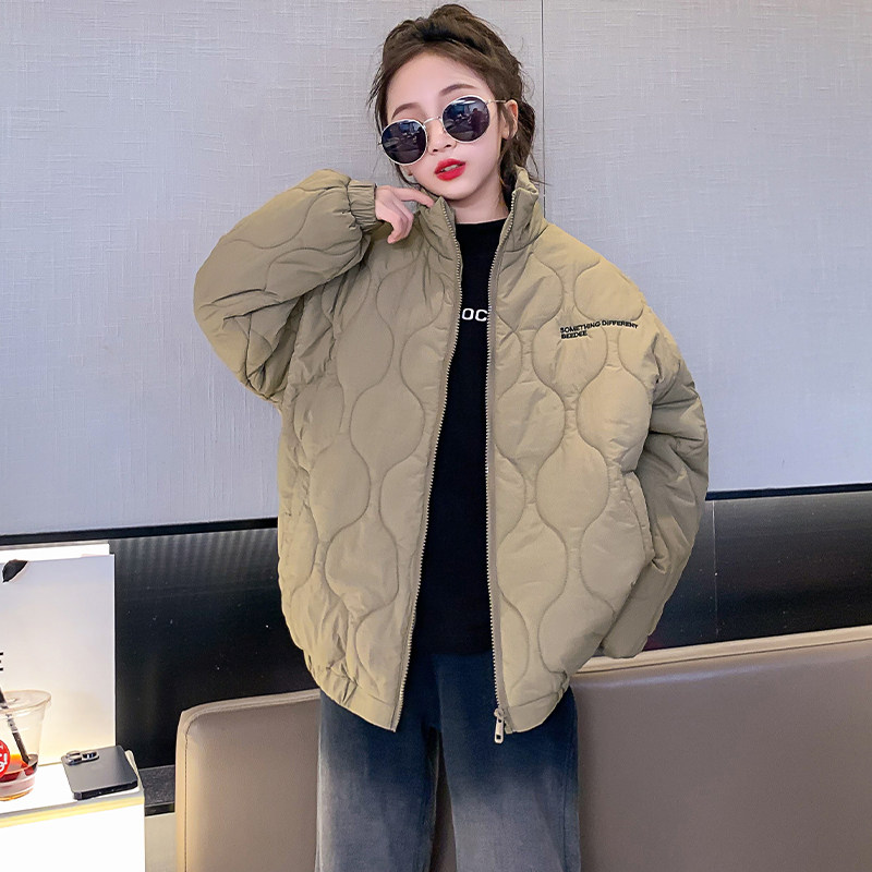 极速女童外套秋冬款2023新款洋派棉衣中L大童宽松加厚儿童休闲轻