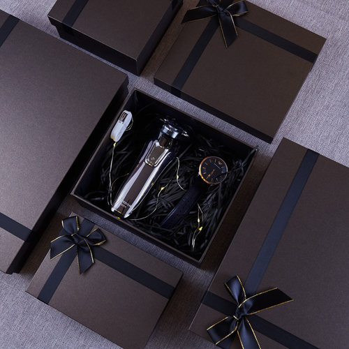 新品paper box boyfriend meny birthday gift box black large礼