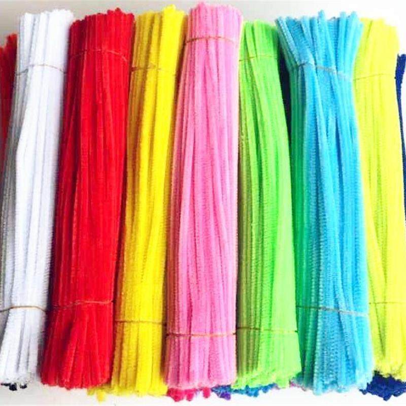极速DIY材料配件彩色毛条金葱扭扭棒J绒线铁丝绒毛条毛根根一包
