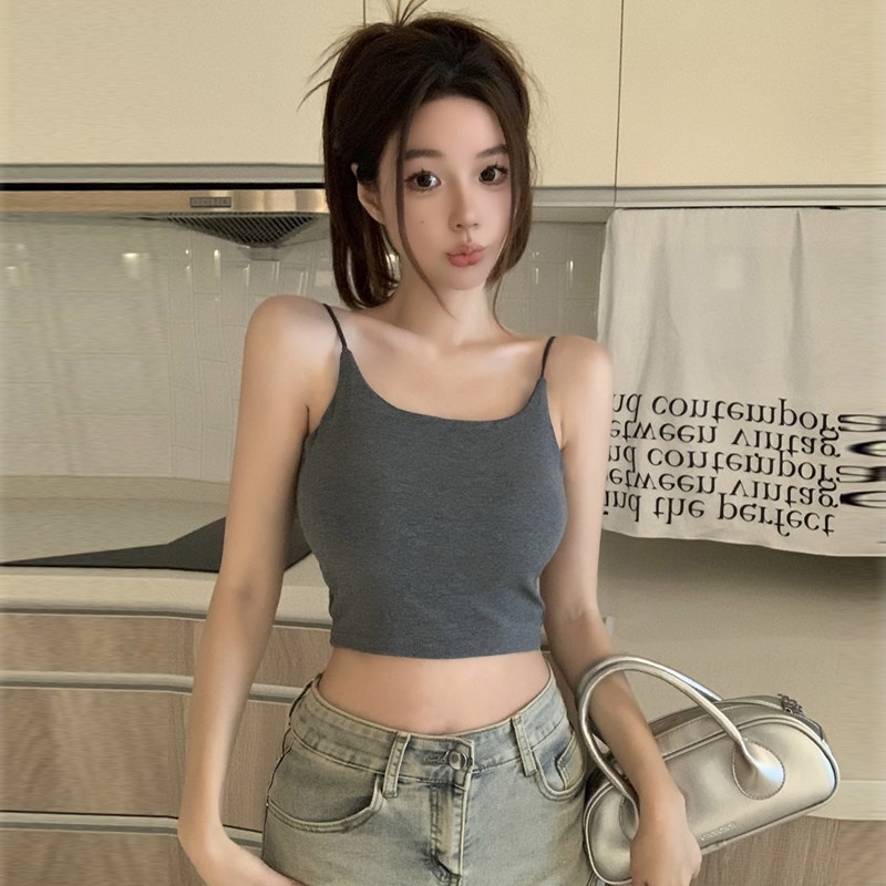 极速带胸垫内搭吊带背心女夏外穿2025新款露N背辣妹上衣性感美背