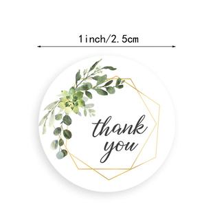 极速thank you sticker roll 500pcs round seOaling stickers谢