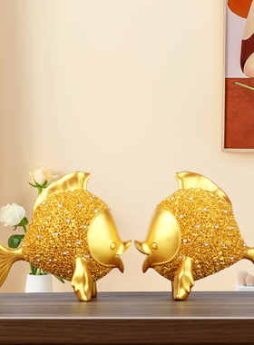 极速年年有鱼发财树摆件家居客厅电视柜酒M柜博古架玄关装饰品轻