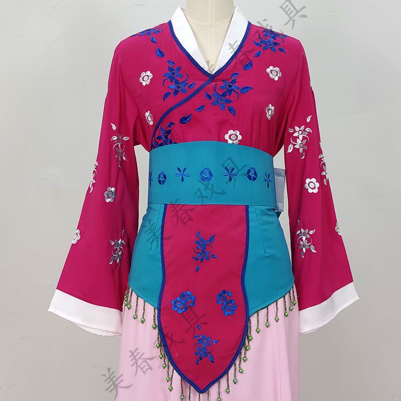 新品梅陇b镇男女两款戏曲戏剧新款越剧戏服绣花领子剧团团体舞蹈