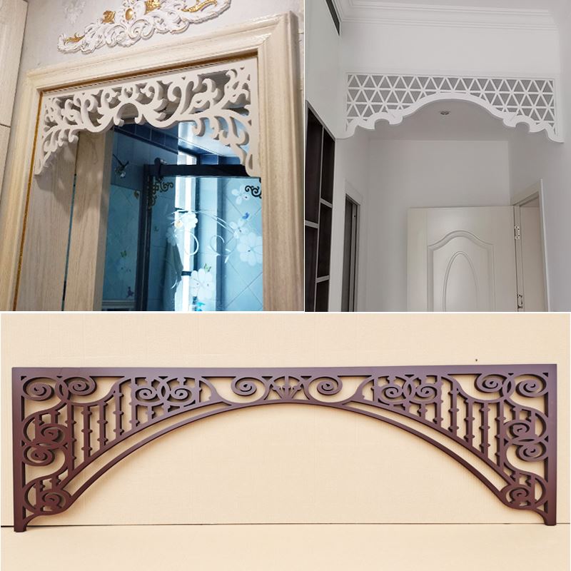 极速通花板挂落pvc花r格镂空中式门楣垭口装饰现代走廊门头雕花月