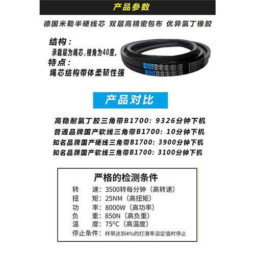 新品久龙三角带B型12j50 1300 1350 1400 1450 1500 1550 1600传