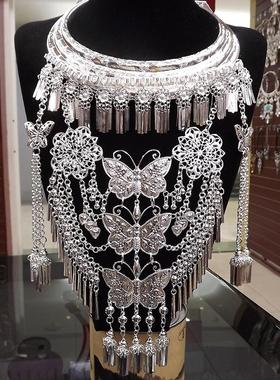 极速项圈民族风苗族苗银饰品演出少E数新款项链头饰服银饰女夸张