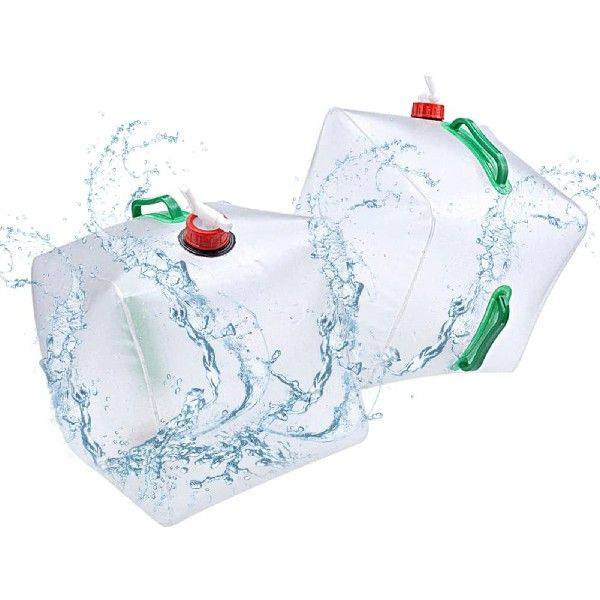 极速2PCS Outdoor Folding Water Bottle LQarge Capacity