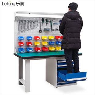 极速防静电工作i台钳工实验桌子维修车间重型带灯流水线装配操作