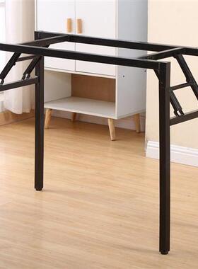 极速简易折叠桌脚高60rcm弹簧架桌腿支架铁架餐桌脚会议桌架折叠