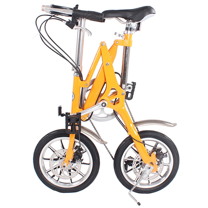 极速14寸变速折叠自行车超轻便携 高G碳钢前后碟刹 成人男女式学